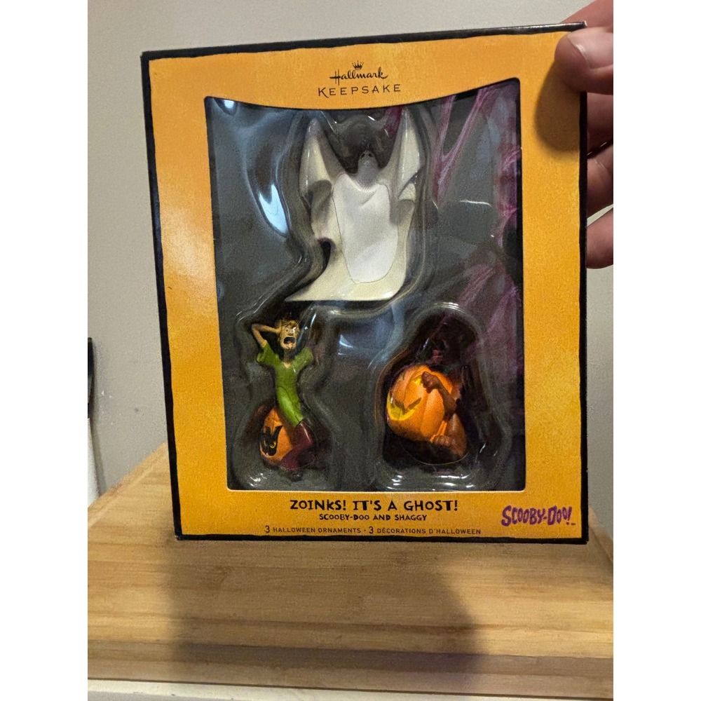 Hallmark 2008 Scooby-Doo Shaggy Zoinks It's a Ghost Ornaments Set QFO6081
